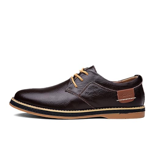 Image of Men's Dress Shoes Genuine Cow Leather Oxfords Business Casual Shoes