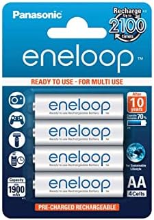 Panasonic eneloop BK-3MCCE/8BE Nickel Metal Hydride AA Batteries, Classic AA 8-Pack