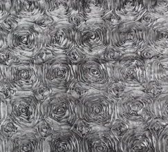 Tela de plata satinada roseta de The Yard