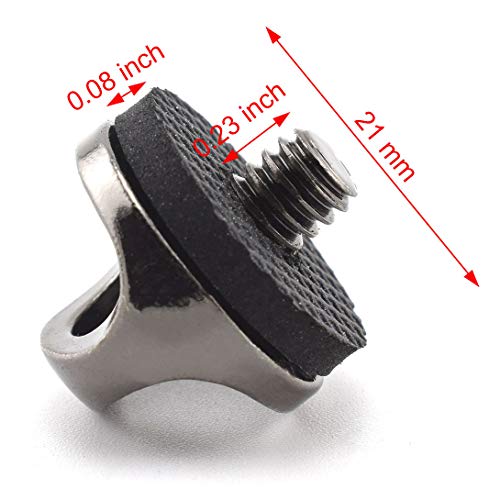 1/4" Camera Neck Strap Screw Holder, Sdtc Tech 2 Pack 1/4-20 Thread Camera Screws With Rubber Washer For Quick Install/Release Wrist Strap Sling #TOP1