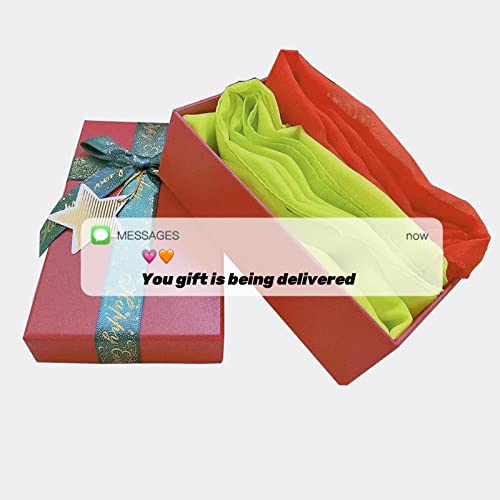 Molanly Fashion Christmas Scarf For Women, Lady Solid Lightweight Sunscreen Scarves For Mum/Girls/Grandma/Bridesmaid Idea Shawl Wraps For Wedding, With Exquisite Box, 2 Packs #TOP6