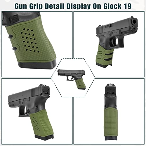 Iunio Tactical Grip Pistol Grip, 3 Pack Non-Slip Anti-Sweat Rubber Grip Sleeve Fits For Glock G17 G19 G20 G21 G22 G23 G25 G31 G32 G34 G35 G37 G38 G41 #TOP6