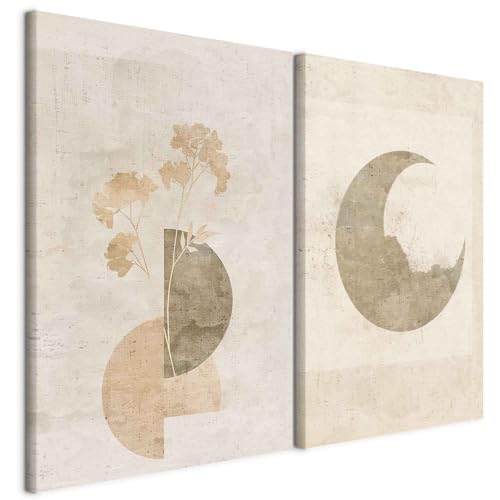 murando - Set De 2 Cuadros Multipanel Composición geométrica 80x60 cm 2 Piezas 40x60 cm Cada - Conjunto De 2 - Cuadro Para Pared Naturaleza Decoración Dormitorios - a-H-10153-b-a