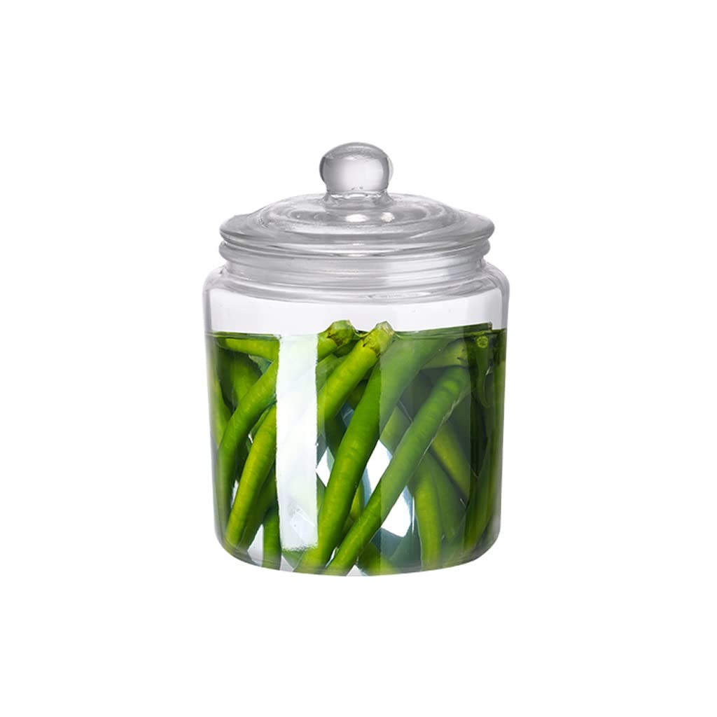 Bocal à cornichon en verre 1kg RJJ pot hermétique épais pour choucroute