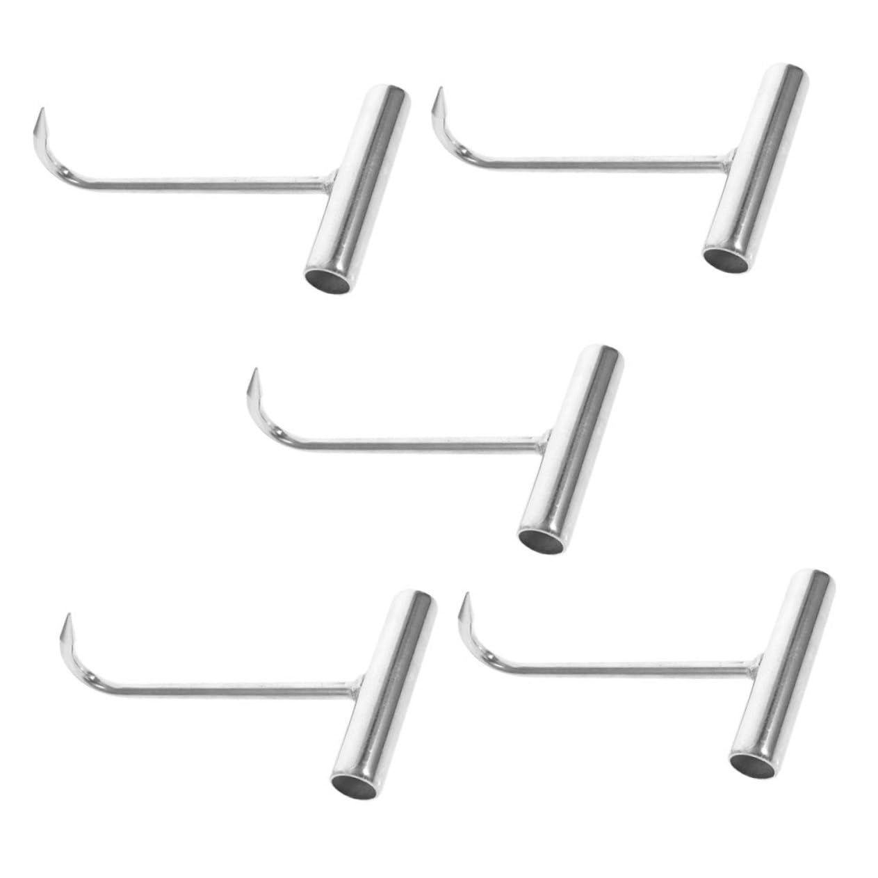 Crochet à désosser T pour barbecue et cuisine, outil de boucher en acier inoxydable 5 pcs