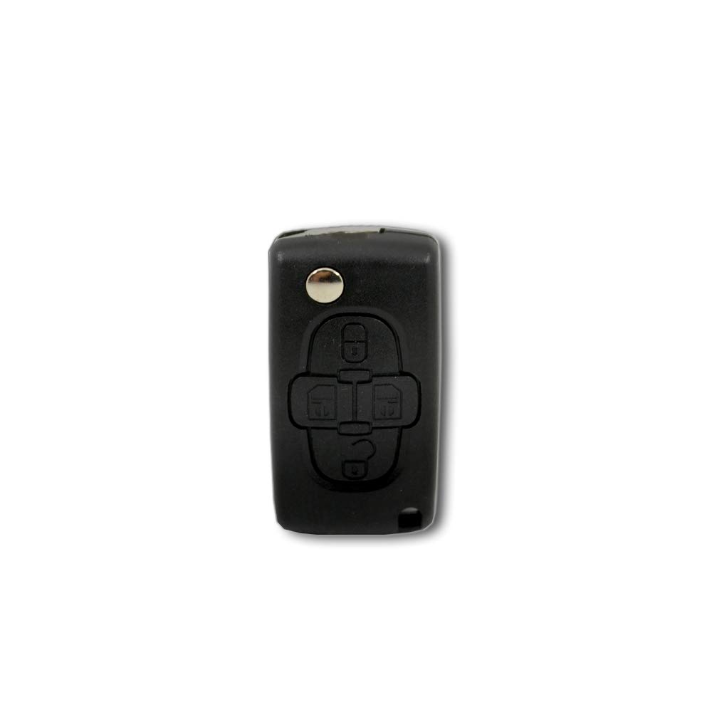 Guscio Chiave per Peugeot 807 1007 Citroen C8 Fiat Ulysse | 4 Tasti | Modello senza allogio batteria | Telecomando