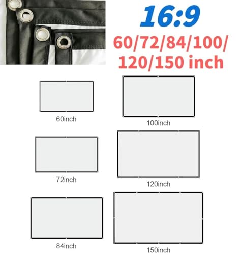 Pantalla de Proyección HD 16:9 Plegable 150 Pulgadas miniatura 2