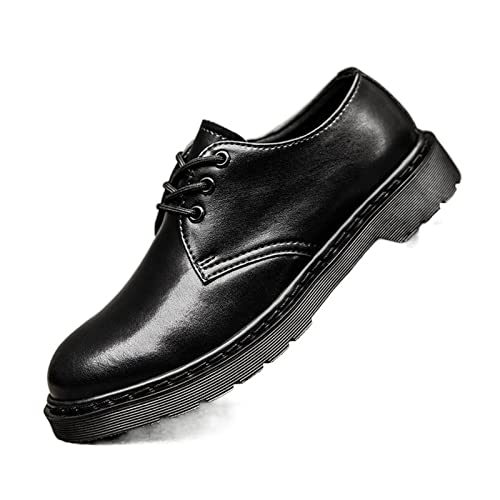 Zapatos de hombre con punta redonda y diseño plano Oxford