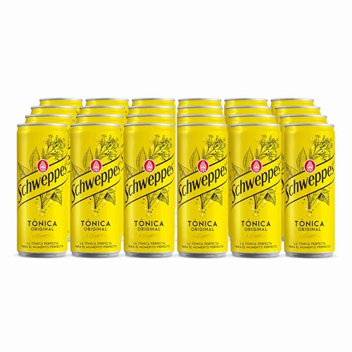 Schweppes Tónica Original, Bebida Refrescante - Lata, Pack 24 x 33 cl
