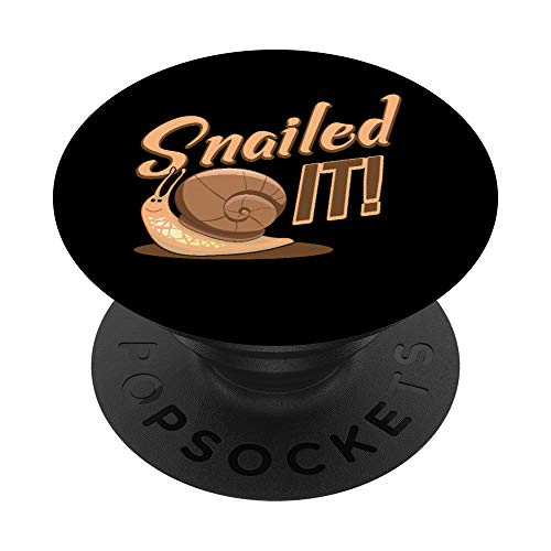 Funny Snailed It Cute Slimy Snail PopSockets Agarre y Soporte para Teléfonos y Tabletas