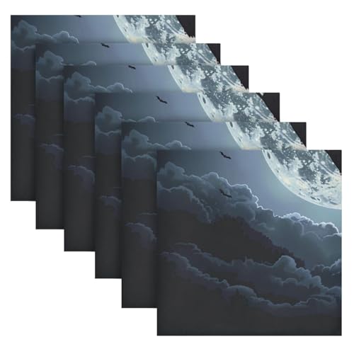 Servilletas de Tela Halloween Multicolor 20x20 pulg Pack 6 miniatura 2