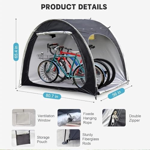 Housse de vélo imperméable pour 1 à 4 vélos bâche de protection extérieure - 3