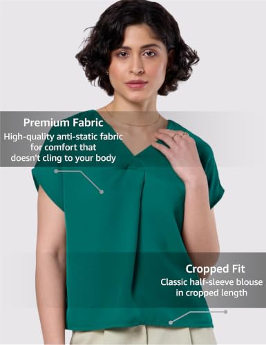 Image of Symbol Premium Women's Relaxed Fit Crop Top | Desk-to-Dinner (Available in Plus Sizes) Polyester