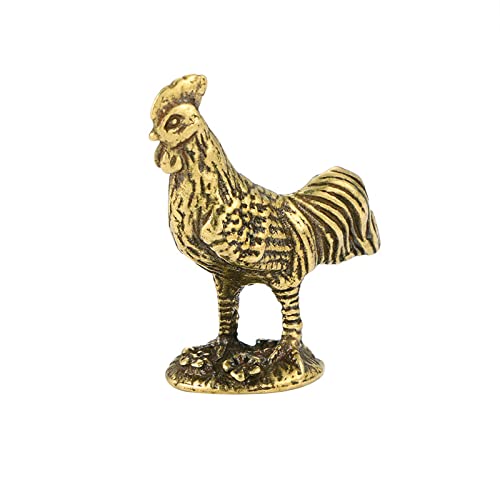 Coq en laiton figurine artisanale cadeau zodiaque original