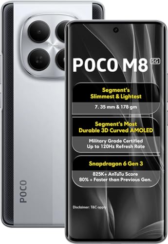 Image of Poco M8 5G Frost Silver 8GB RAM 128GB ROM