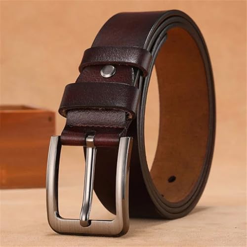 Mens Genuine Leather Pin Buckle Belts 110 120 130 140 150 160 170Cm Plus Size Men Belts2
