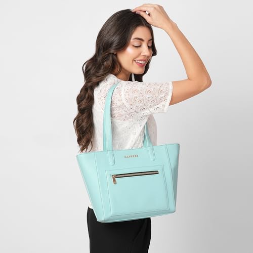 Image of Caprese Indra Tote Medium Bag for Women | Stylish Shoulder Bag with Comfortable Straps, Multi-Compartment & Zip Closure | Ideal for Laptop & Essentials | Design for Work, Travel, Shopping
