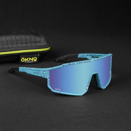 Image of OKNO Eyewearlabs Sunglasses For Men & Women | Polarized Sports Over-Sized Unilens Wrap-Around Branded Stylish Spectacles | 100% UV Protection Shades | Cricket Sports Cycling Driving Trekking & More