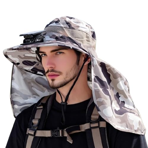Sombrero Con Ventilador Solar - Gorra Ajustable Con Protección UV | Gorra Ajustable UPF50+ Con Ventilador, Portátil, Con Panel Solar, Ventilado Y Refrescante, Ideal Para Playa, Senderismo Y Deportes A