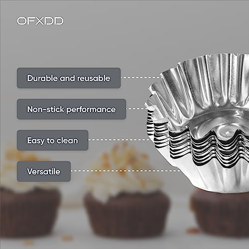 Ofxdd 962 Muffin Cups For Kitchen Baking 2.36 Inch - Metal Egg Tart Molds thumb #4