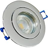 ✅ Aussendurchmesser: 83mm | Runder Lochausschnitt: 60 bis 68mm | Aufbauhöhe: 4mm | Einbautiefe: 55mm | Material: Aluminium, Glas | Schutzart: IP44 - Schutz gegen allseitiges Spritzwasser | Schutzklasse: III | Zur Montage im Spritzwasserbereich, zB. direkt über der Dusche geeignet. | Zum Betrieb wird ein LED Trafo benötigt.