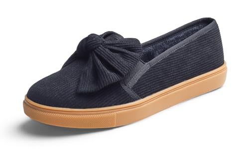 Image of FEVERSOLE Women's Casual Slip On Sneaker Fashion Bow Tie Loafer Flats