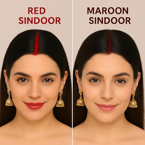 Image of Liquid Jewel Sindhoor Combo Pack (10ml & 9ml) - 1 Red & 1 Maroon | Long-Lasting, Smudge-Proof, Quick-Dry Kumkum | Bridal & Daily | Combo Offer