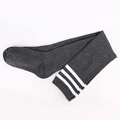 Image of DRESHOW Plus Size Thigh High Socks Striped Over Knee Long Boot Stockings Knee High Tube Socks Leg Warmers for Women