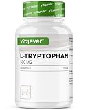 L Tryptophane   Hautement Dosé avec 500 mg par Gélule   365 Gélules Véganes   Réserve de 12 Mois   Issu de Fermentation Végétale   sans Additifs Inutiles, Végan