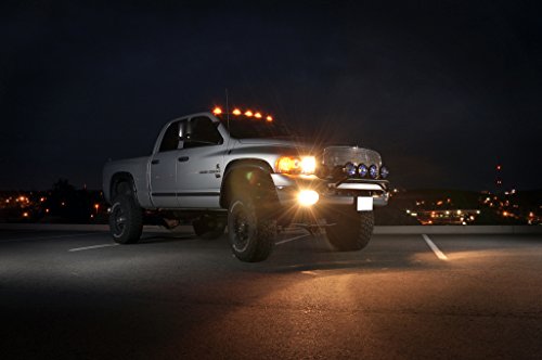 Ijdmtoy 5Pc Smoked Lens Amber Led Cab Roof Marker Light Kit Compatible With Dodge Ram 1500 2500 3500 Ford F-Series Chevy/Gmc Trucks Etc #TOP7