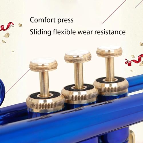 Trompette en laiton B-Flat de structure robuste couleur bleu - 6