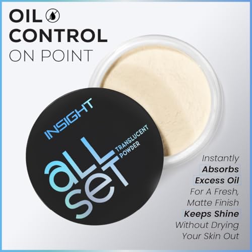 Image of INSIGHT All Set Translucent Powder - Shade: Blurring Translucent | Long Lasting Wear | Controls Shine & Minimizes Pores | Smooths Skin Texture | Weightless Formula for All Skin Types (6g)