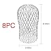 8 Pcs Gutter Guard Downspout Adjustable Aluminium Filter Strainer Expandable Gutter Strainer for Preventing Blockage Leaves Debris Drain Net Cover Gardening Tools