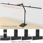 36W 3000LM Ultra Bright Architect Desk Lamp with Base, 47.4Inches Wide Tall Overhead Desk Light for Home Office, Dimmable Table Light with Remote for Desktop Working,Drafting,Reading - Image 4