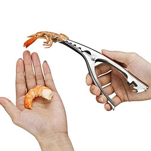 Shrimp Deveiner Tool Shrimp Cleaner Knife Premium Stainless Steel Prawn Peeler Multi-Purpose Tool for Kitchen (Stainless Steel)