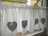  Landhausgardine Herz Farbwahl Baumwolle Handmade