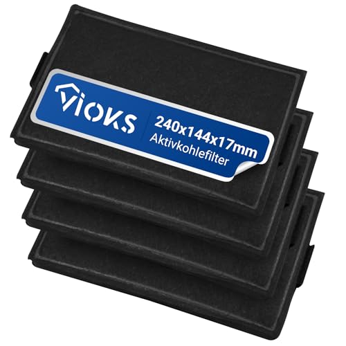 Lot de 4 filtres à charbon actif de rechange pour hotte aspirante Miele 9231860 DKF 19 pour hotte à recirculation d'air avec charbon actif pour hotte aspirante Miele