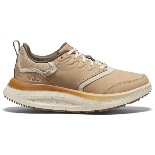 KEEN Women's WK400 Performance Breathable Walking Shoes, Safari/Birch, 6