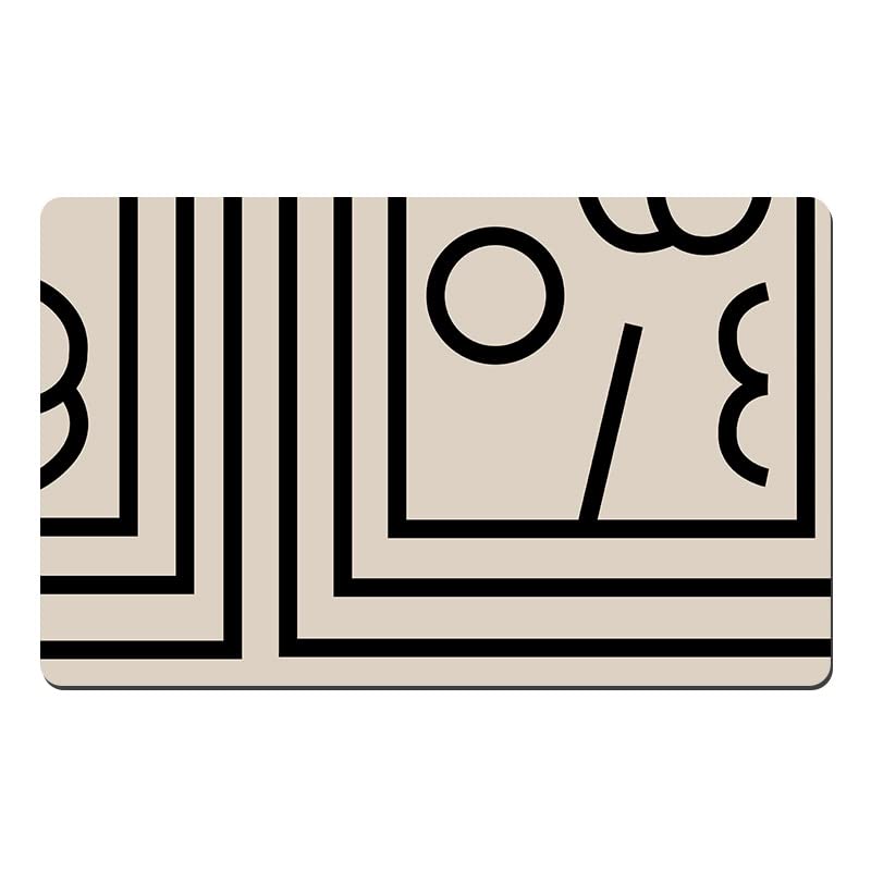 HJB VISSO Bath Mat, Bath Rug 45 x70 CM, Rubber Anti Slip Super Absorbent Quick Dry Diatom Floor Mat, Bath Rug, Washable Shower Rug for Bathtub,Shower Room (White-line)