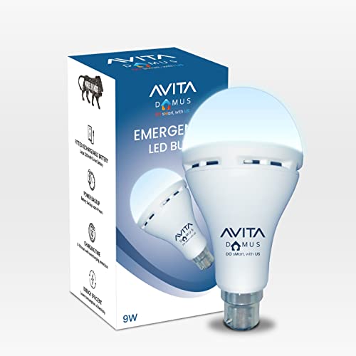 Image of AVITA Domus 9W Inverter LED Bulb, Up to 4 hrs Power Back up, Over-Charging Protection, Best for Power cuts (Pack of 2)