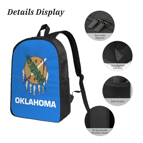 Sac à dos d'école Oklahoma State Flag ensemble 3 pièces enfant