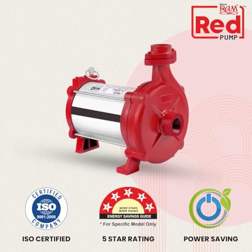 Image of V5 RED 0.50 HP Open Well Submersible Pump | With Penal Bord | High Flow Water Pump for Domestic & Agricultural Use | Copper Winding Motor | Energy Efficient | Heavy Duty Body (Single Phase)