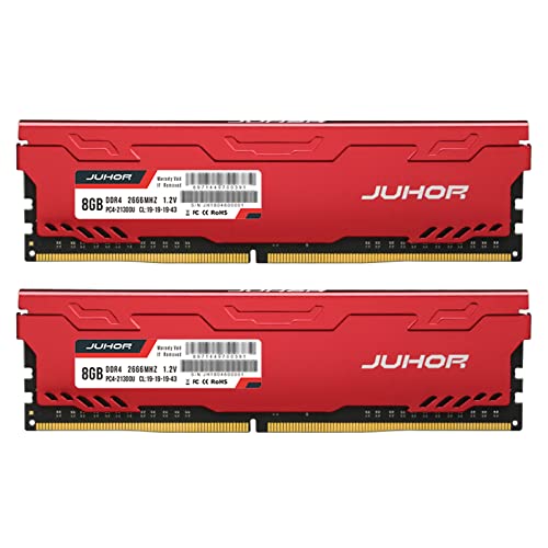JUHOR DDR4 RAM 16GB (8GBx2) 2666MHz (PC4 21300) 288-pin CL19 1.2V