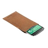 Pedea Tennessee Echtleder Tasche für HTC One M9 / HTC One M8 (One 2) / HTC One M8s tobacco braun