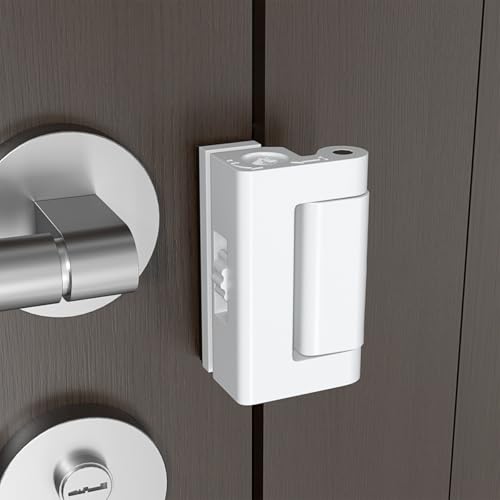 INIRET Heavy Duty Zinc Alloy Portable Door Lock, White