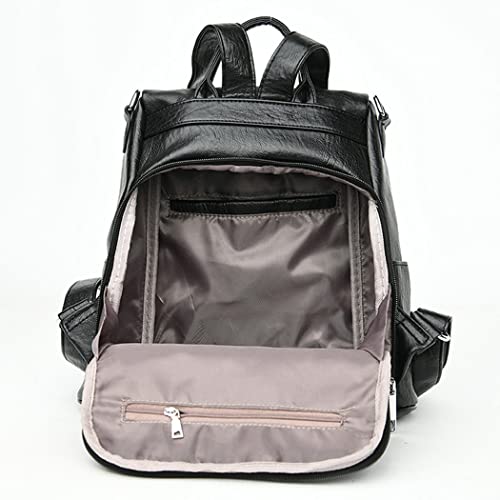 Sac a dos femme antivol BUKESIYI rouge vineux pour sécuriser vos trajets