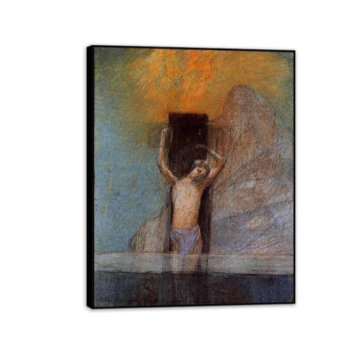 Impression sur toile Christ en croix Odilon Redon poster reproductions cadre