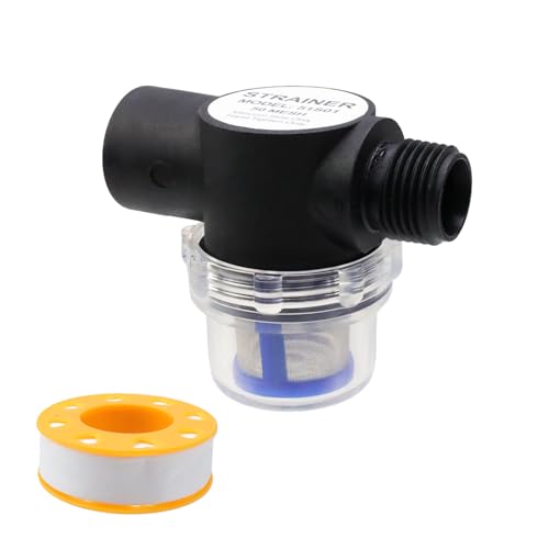 Image of Bitray Water Pump Strainer Filter Set RV Replacement 1 /2 Twist On Pipe Water Pump Strainer