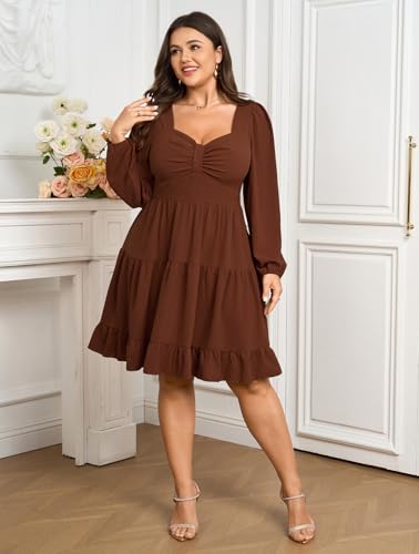 Image of SCOMCHIC Women's Plus Size Cocktail Mini Short Dress