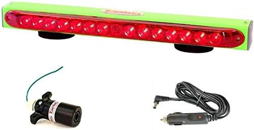 New! Towmate TM22G-7RV Green Limelight 22" Wireless Tow Light with 7 Way RV (Flat/Blade) Transmitter. Has LED Stop, Tail, Turn